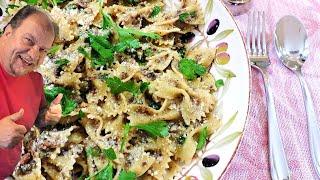 Creamy Winter Pasta With Chestnuts And Mushrooms | Ken's Greek Table