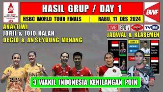 Hasil BWF World Tour Finals 2024 Hari Ini Day 1 ~ ANA/TIWI & ZHENG/ZHUANG Kalah ~ DEGLO Menang