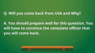 B1 B2 US  business and visitor visa interview questions and answers