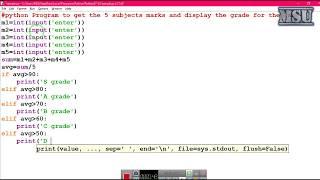 GE8161 Problem Solving and python Programming Laboratory 03   Getting 5 sub marks the grade