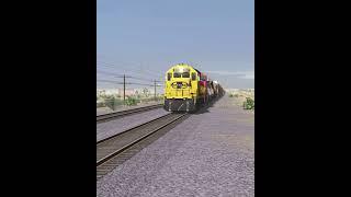 ATSF GP40X on the Mojave sub!  #trainz #youtubeshorts