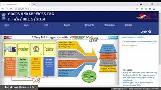 Prerequisites to Generate E way Bill directly from TallyPrime  Release 2 0