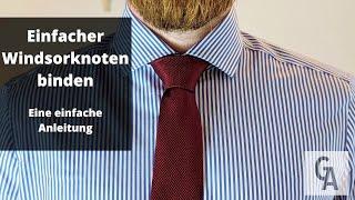 Anleitung zum Krawatte binden: Der einfache Windsorknoten