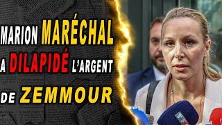 Marion MARÉCHAL a vidé les caisses de ZEMMOUR avant de partir