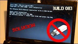 Reparar check cable connection,intel exiting pxe-rom (build 083)