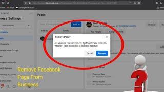 How to Remove Facebook Page from Business Manager