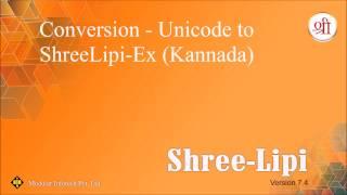 Conversion - Unicode to SLX (Kannada)