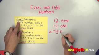 Learn How to Identify Even Odd Numbers video for kids