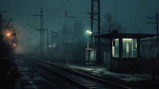 Lonely Night Shift In The Rain | Dark & Relaxing Ambient Background Music