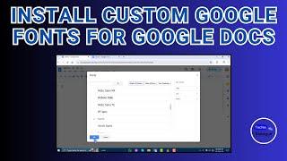 How to Install Custom Google Fonts for Google Docs