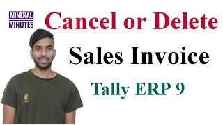 Cancel or Delete Sale Invoice in tally erp 9