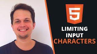 How to limit characters of an input in HTML