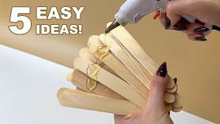 5 INCREDIBLE POPSICLE STICK IDEAS YOU HAVEN'T SEEN! HOME DECOR IDEAS! DIY