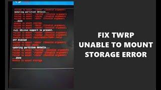 Fix unable to mount storage