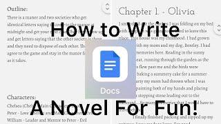 How To Write A Book On GOOGLE DOCS!! | My writing resources, process, and all the tips and tricks!