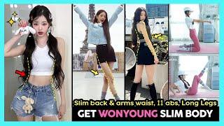 Get Slim Body like Jang Wonyoung IVE | Skinny Long Legs, Slim Waist, 11 abs, Slim Back & Arms