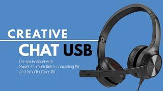 Creative Chat USB-C Headset with Noise-cancelling Mic