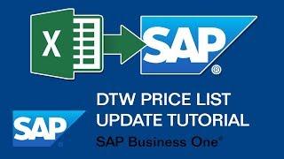 DTW (Data Transfer Workbench) Price List Update Tutorial - SAP Business One