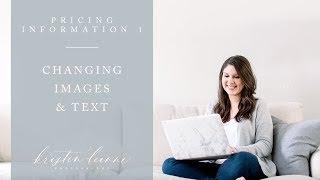 Changing Images and Text (Pricing Information 1 Showit Tempate)