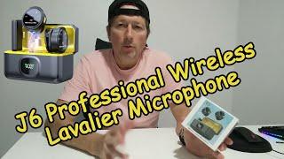 J6 Professional Wireless Lavalier Microphone with Charging Case, Unboxing And Full Review