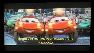 Mia: I'm Mia. Tia: I'm Tia. Both: We're, like, your biggest fans! Ka-chow!