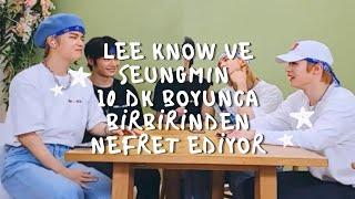 Lee Know & Seungmin 10 dakika boyunca birbirlerinden nefret ediyor