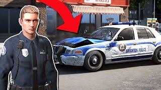 I CRASHED MY POLICE CAR! - Police Simulator: Patrol Officers