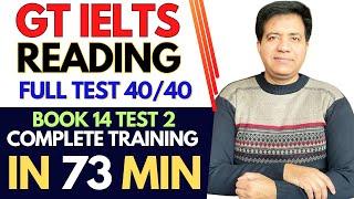 GT IELTS Reading Full Test 40/40 Questions - Complete Training In 73 Minutes By Asad Yaqub