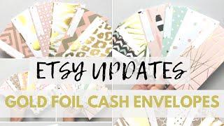 GOLD FOIL Cash Envelopes - ETSY!! || Check out my new DESIGNS!! || MoreyJuneDesigns