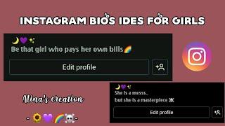 Instagram bios ideas for girls||bios for girls