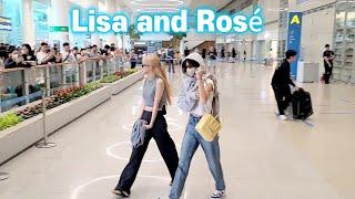 Blackpink Lisa and Rosé Arrival from Paris