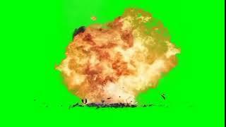 bomb Ground explosion effect - Green screen