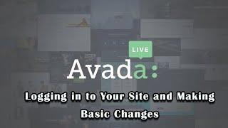 Logging in and Editing a Page using the Avada Theme, Fusion Builder, and Slider Revolution