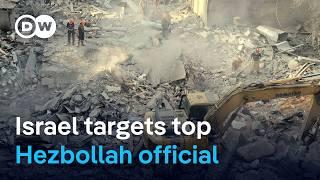 Israel targets top Hezbollah security official in deadly strike on Beirut | DW News