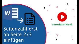 Seitenzahlen erst ab Seite 3 beginnen – Word-Tutorial Hausarbeit Bewerbung