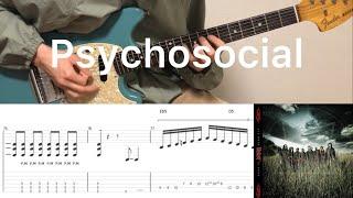 Slipknot - Psychosocial (guitar cover with tabs & chords)