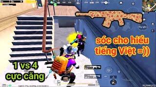 PUBG Mobile - 1 Vs 4 Rank Đầu Mùa Bắn Cho Team Trung Hiểu Vấn Đề =)) | Set Đồ RP