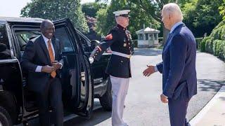 SEE HOW JOE BIDEN WELCOMED BY PRESIDENT RUTO AT WHITEHOUSE IN STYLE.