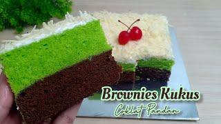 BEGINI NIH CARA BUAT BROWNIES COKLAT PANDAN YANG SUPER LEMBUT DAN ENAK !!!