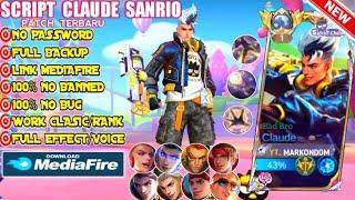 UPDATE - Script Skin Claude Sanrio No Bad Bro Password | Voice Indonesia & English | Patch Terbaru