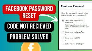 Facebook password reset code not received problem solved