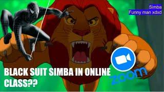 Simba faces nerd from online class