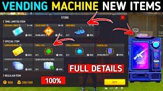 VENDING MACHINE ALL ITEMS FULL DETAILS | NEW VENDING MACHINE OB43 UPDATE CHANGES