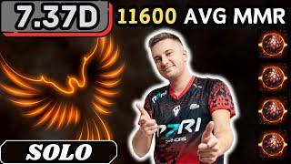 7.37d - Solo PHOENIX Soft Support Gameplay - Dota 2 Full Match Gameplay