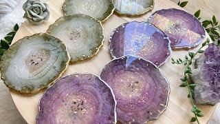 Beautiful Geode Agate Resin Coasters: Resin Art Tutorial