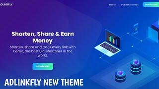 Best URL SHORTENER UNIQUE THEME || ADLINKFLY BLUE DARK THEME || ADLINKFLY THEME