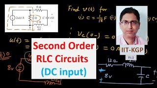 Second order RLC Circuit - Complete Response - Natural Plus Forced Response with Examples