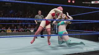 wwe 2k19 Zero Two VS Star Butterfly Bikini Top Thin Thong Stockings Match