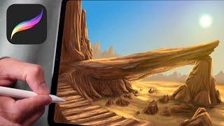 PROCREATE TUTORIAL Desert Landscape | 223