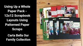 Using Up a Whole Paper Pack - Scrapbook Layouts from Scraps